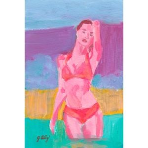 Original Painting Acrylic on Watercolor Paper